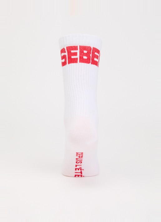 Bellerose Sokken met logo - voorkant 2 wit