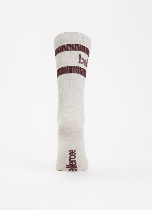 Bellerose Vanmo sokken in katoenblend met logo - voorkant 2 grijsmele