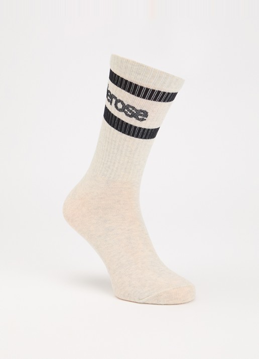 Bellerose Vanmo sokken in katoenblend met logo - voorkant creme