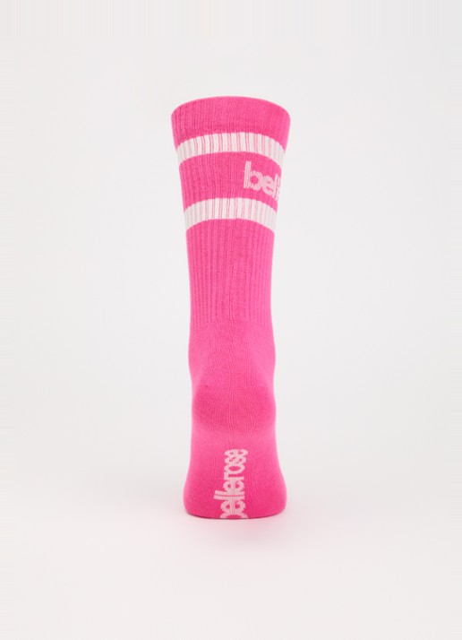 Bellerose Vanmo sokken in katoenblend met logo - voorkant 3 fuchsia