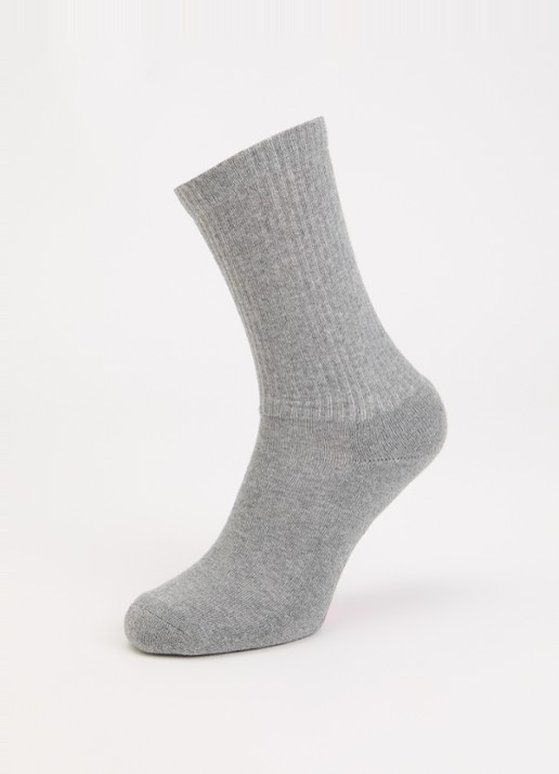 Bellerose Vem sokken in katoenblend met logo - detail grijs