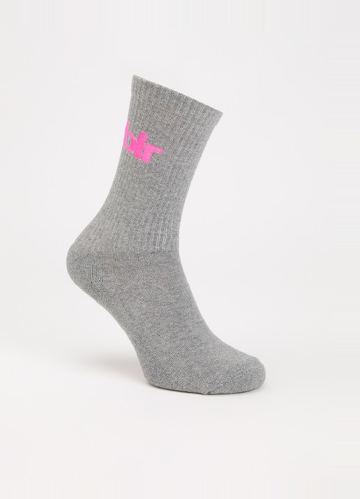 Bellerose Vem sokken in katoenblend met logo - voorkant 2 grijs