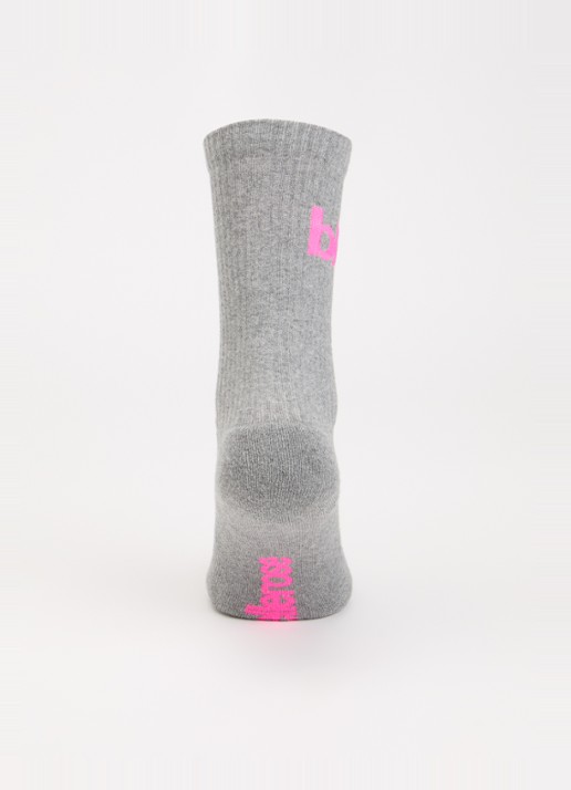 Bellerose Vem sokken in katoenblend met logo - voorkant 3 grijs