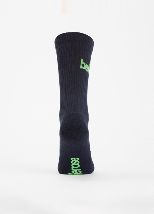 Bellerose Vem sokken in katoenblend met logo - voorkant 2 donkerblauw