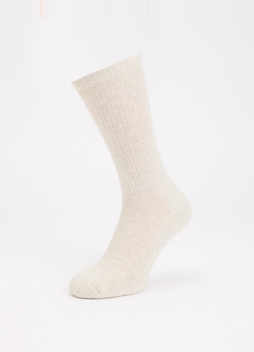 Bellerose Vem sokken in katoenblend met logo - detail 3 creme