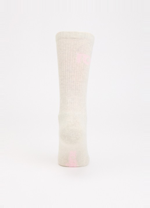 Bellerose Vem sokken in katoenblend met logo - voorkant 2 creme