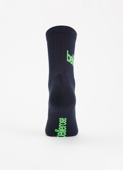 Bellerose Vemho sokken in katoenblend met logo - voorkant 2 donkerblauw