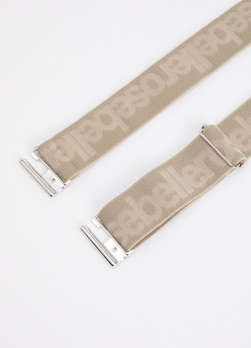 Bellerose Viba riem met logoprint - detail khaki