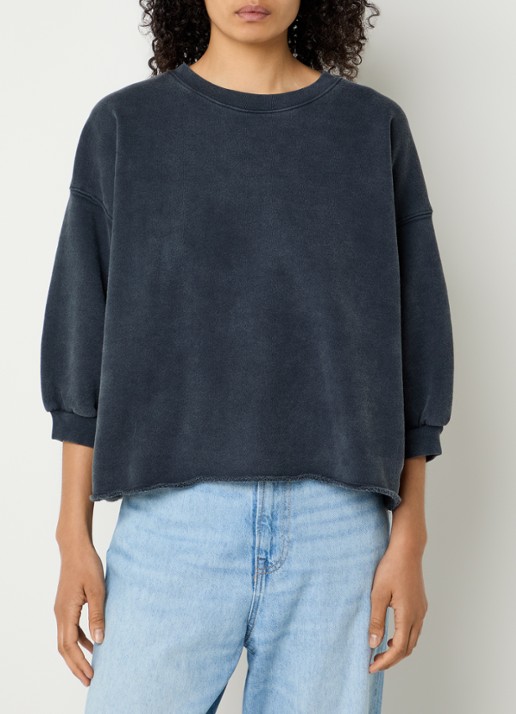 Bellerose Vicske sweater met verwassen afwerking