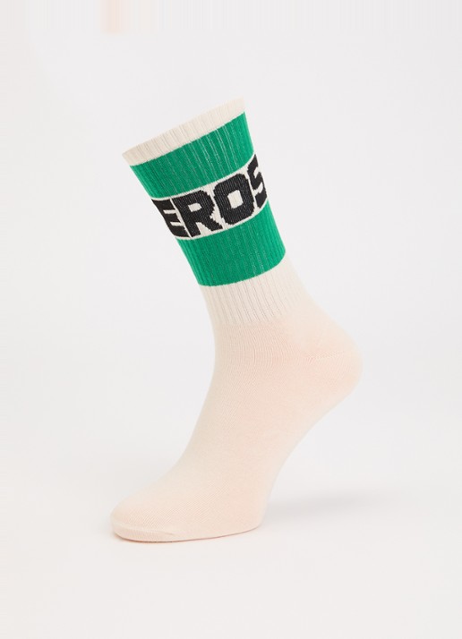 Bellerose Vite sokken in katoenblend met logo - detail 3 groen