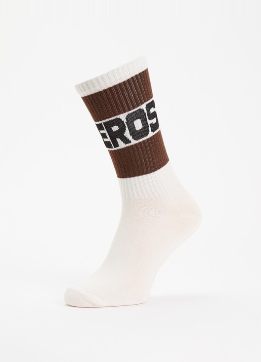 Bellerose Vite sokken in katoenblend met logo - detail 3 chocoladebruin