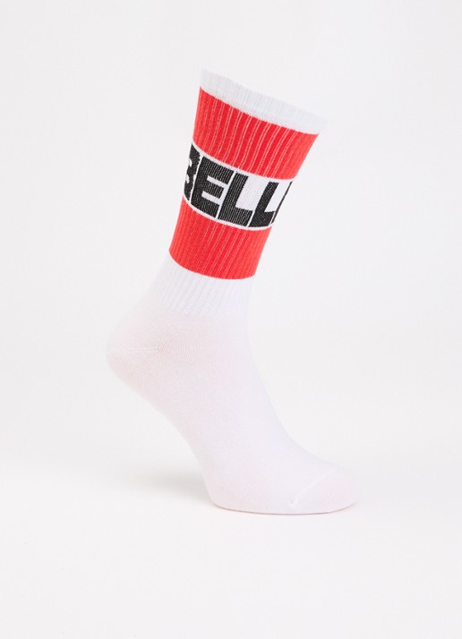 Bellerose Vite sokken in katoenblend met logo - voorkant wit