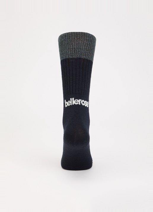 Bellerose Vocam sokken in wolblend met glitter - voorkant 2 donkerblauw