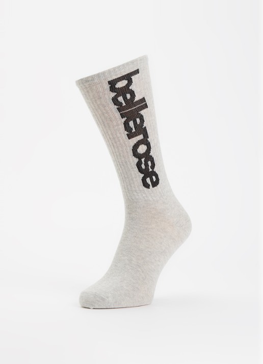 Bellerose Vroum sokken in katoenblend met logoprint - detail 3 grijsmele