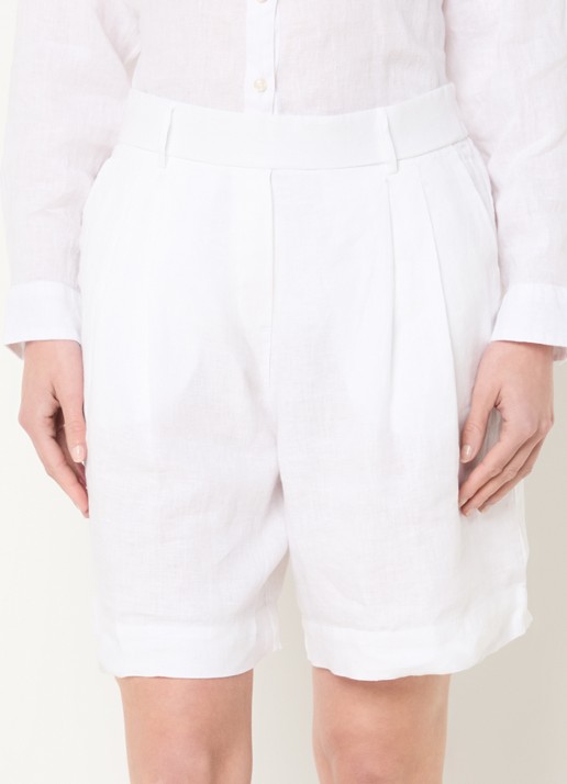 Benetton Bermuda high waist loose fit korte broek van linnen