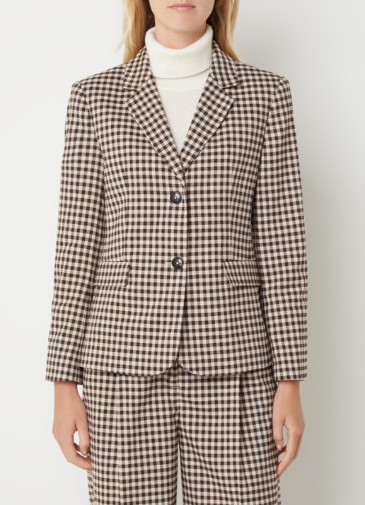 Benetton Blazer met klepzakken en ruitdessin