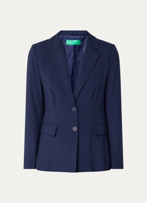Benetton Blazer met klepzakken - voorkant 3 donkerblauw