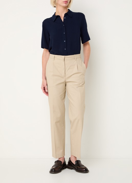 Benetton Blouse met kraag - voorkant 2 donkerblauw