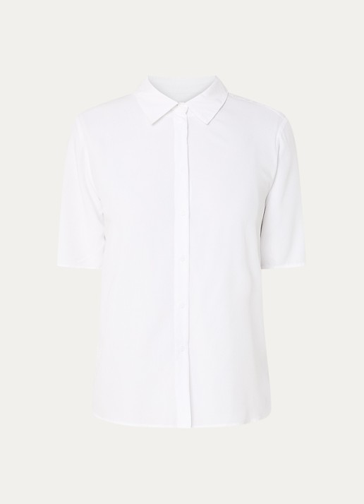 Benetton Blouse met kraag - voorkant gebroken wit