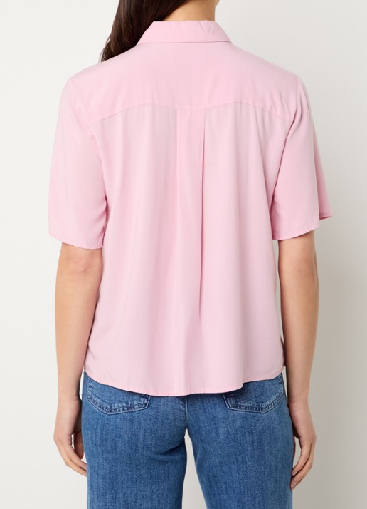 Benetton Blouse met kraag - achterkant 4 lichtroze