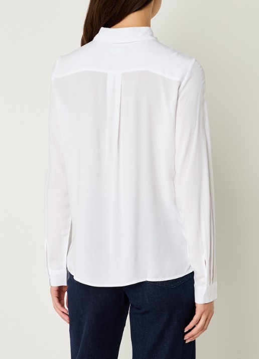 Benetton Blouse met kraag  - achterkant gebroken wit