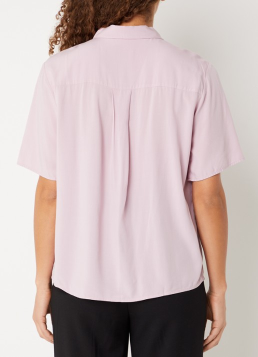 Benetton Blouse met kraag - achterkant 2 roze