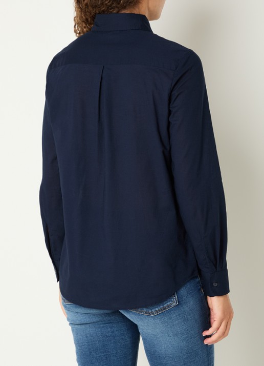 Benetton Blouse met kraag - achterkant 4 donkerblauw