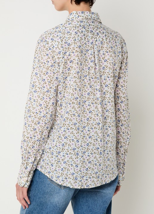 Benetton Blouse met print - achterkant 3 creme