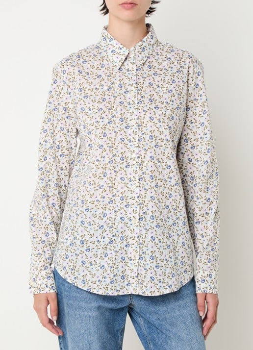 Benetton Blouse met print - detail 4 creme
