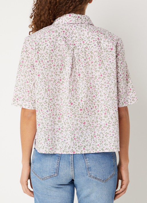 Benetton Blouse met print - achterkant lichtroze