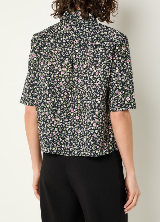 Benetton Blouse met print - achterkant 4 donkerblauw