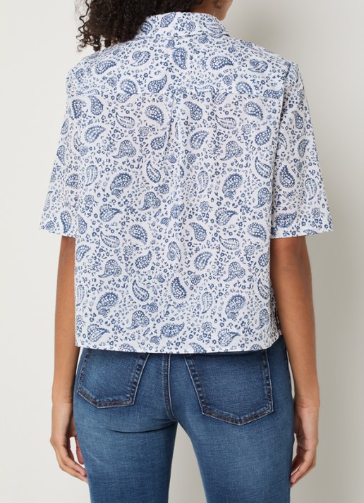 Benetton Blouse met print - achterkant 3 indigo