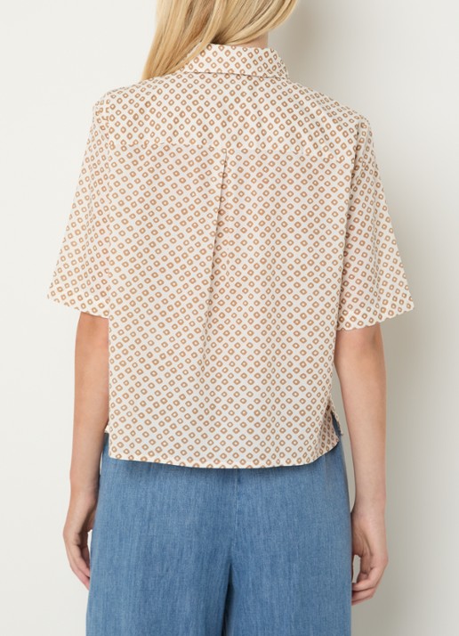 Benetton Blouse met print - achterkant 4 groen