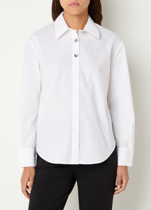 Benetton Blouse van katoen - detail 2 wit