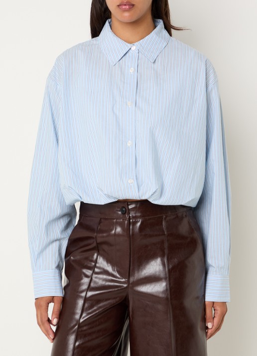 Benetton Cropped blouse met streepprint