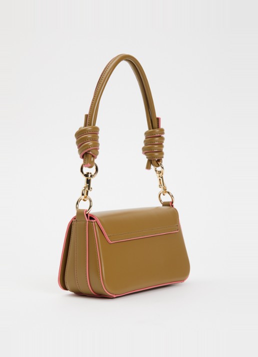 Benetton Crossbodytas met afneembare schouderriem - achterkant 4 camel