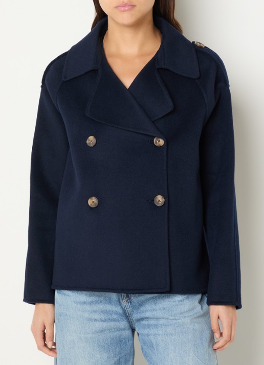 Benetton Double-breasted mantel met kraag