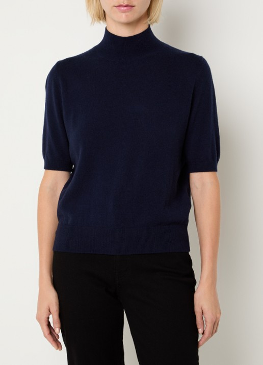 Benetton Fijngebreid T-shirt in kasjmierblend met ronde hals