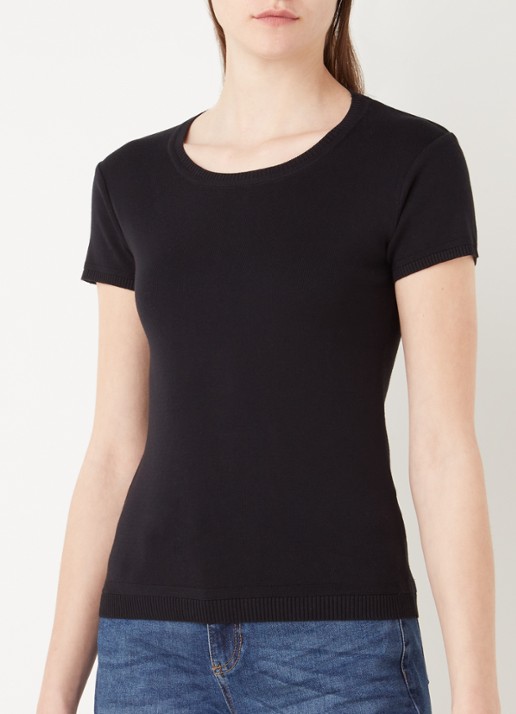 Benetton Fijngebreid T-shirt met ronde hals