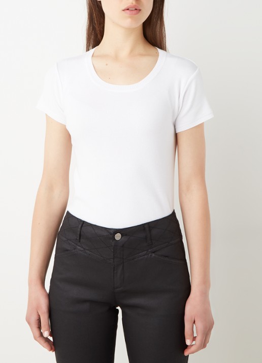 Benetton Fijngebreid T-shirt met ronde hals