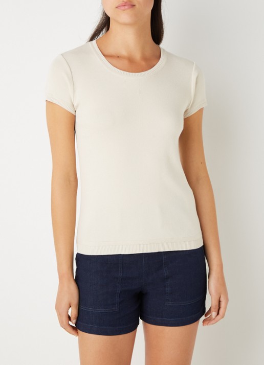 Benetton Fijngebreid T-shirt met ronde hals