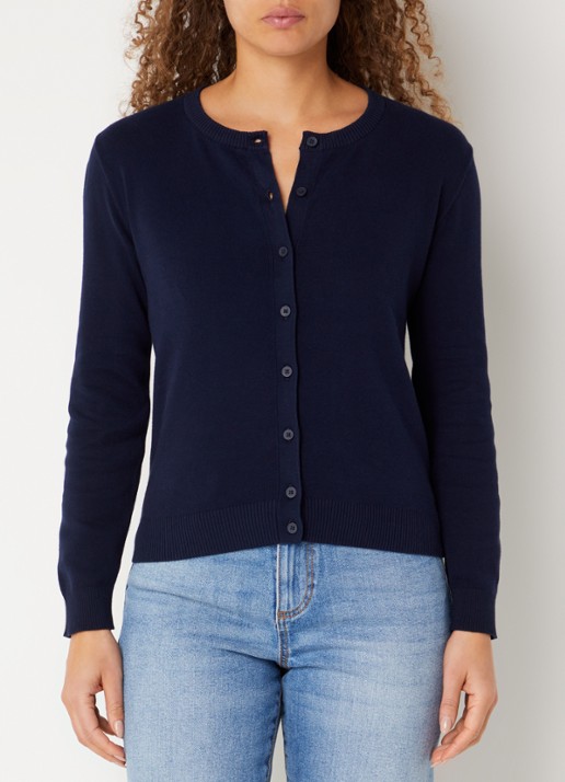 Benetton Fijngebreid vest met ronde hals