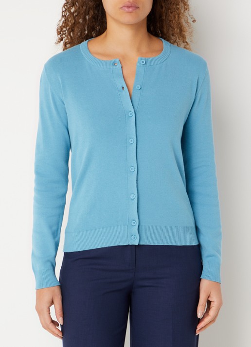 Benetton Fijngebreid vest met ronde hals