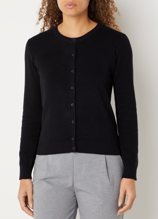 Benetton Fijngebreid vest met ronde hals