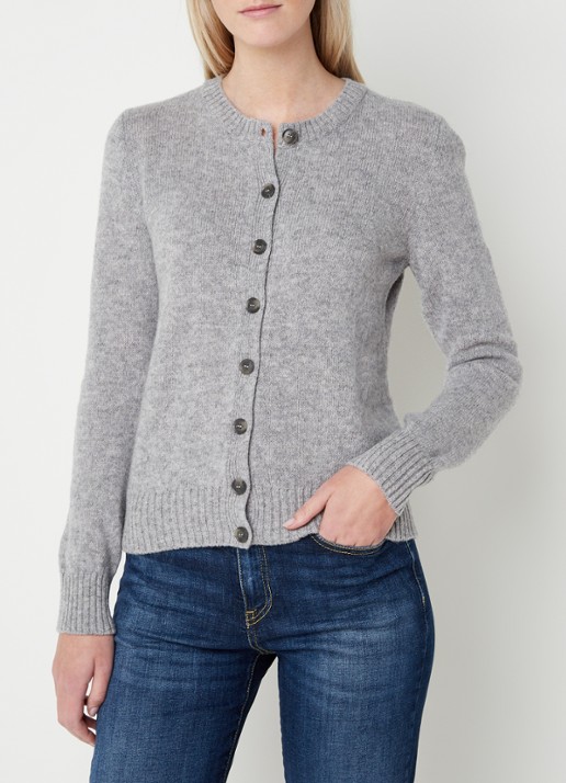 Benetton Fijngebreid vest van wol met ronde hals