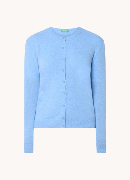 Benetton Fijngebreid vest van wol met ronde hals