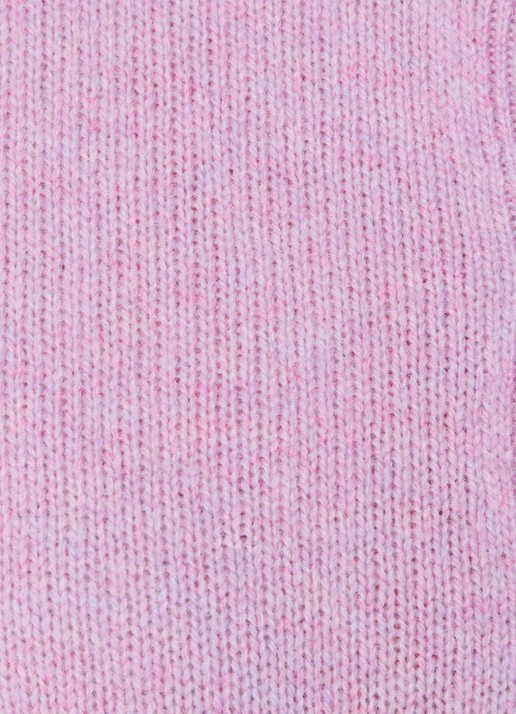 Benetton Fijngebreid vest van wol met ronde hals - detail 3 lila