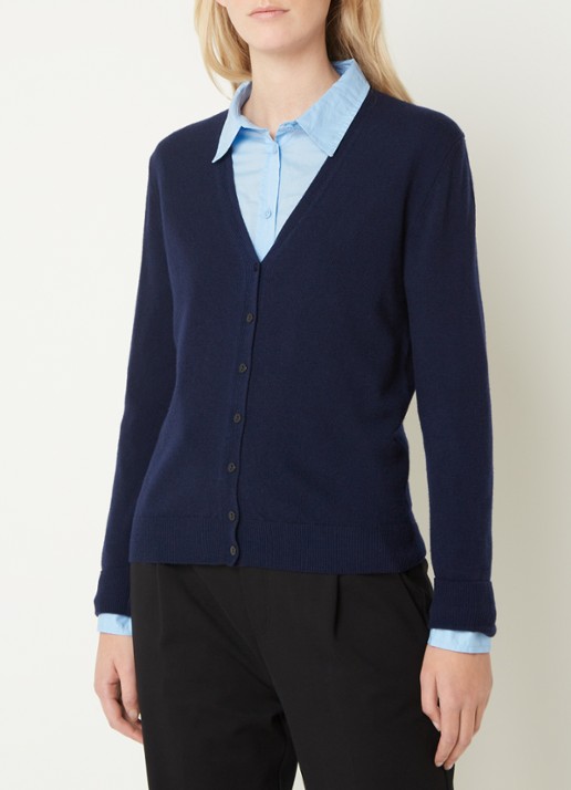Benetton Fijngebreid vest van wol met stretch