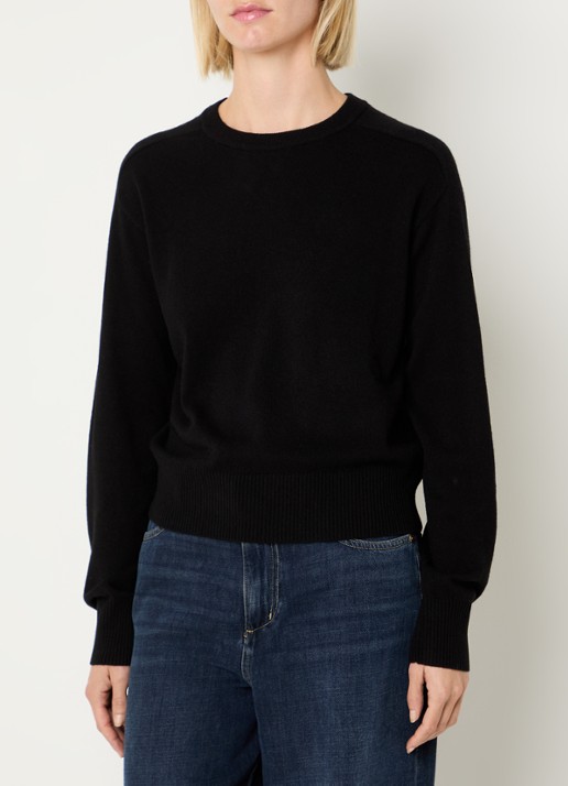Benetton Fijngebreide pullover in kasjmierblend met ronde hals