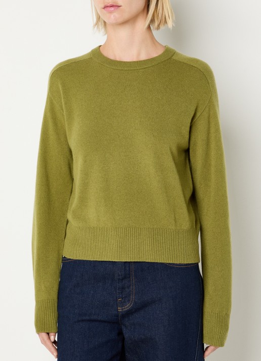Benetton Fijngebreide pullover in kasjmierblend met ronde hals